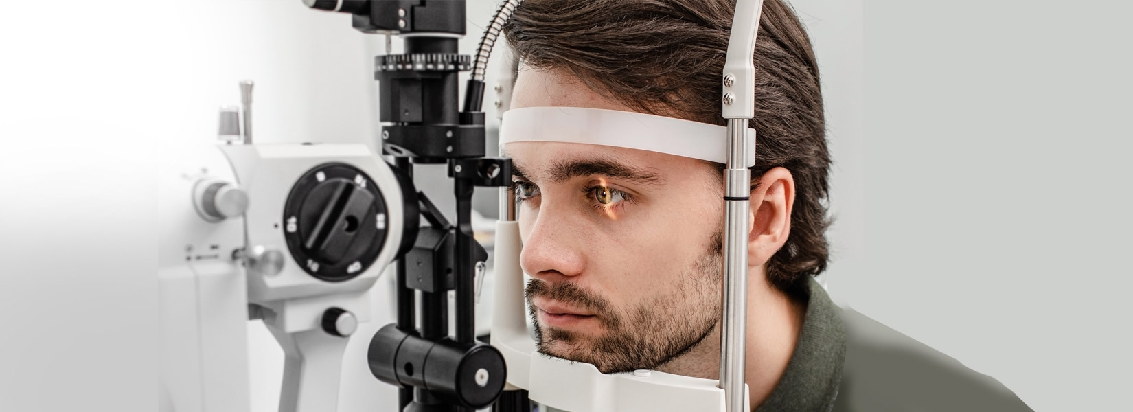 young man during eye exam in Inglewood-Finn Hill